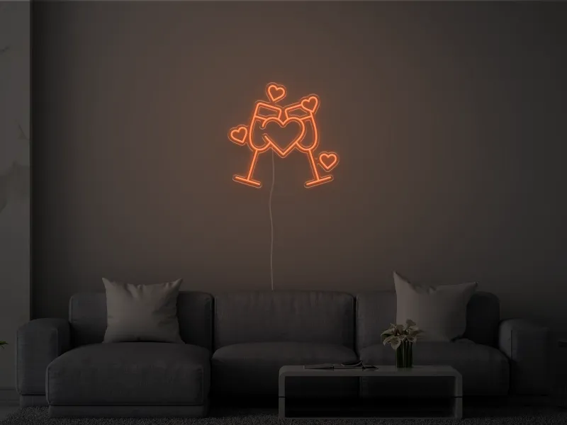 Cheers to Love - Semn Luminos LED Neon