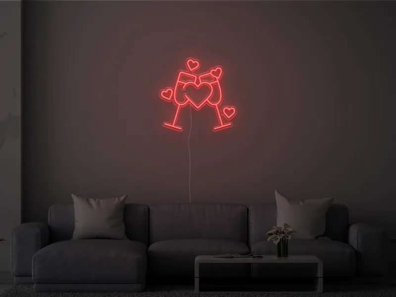 Cheers to Love - Semn Luminos LED Neon