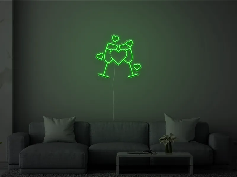 Cheers to Love - Semn Luminos LED Neon
