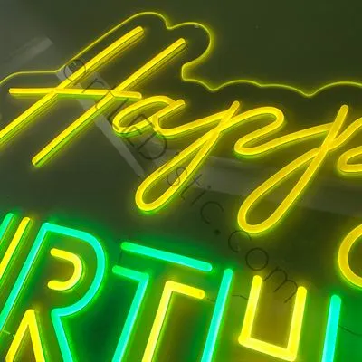 Happy BIRTHDAY - Semn Luminos LED Neon de Inchiriat