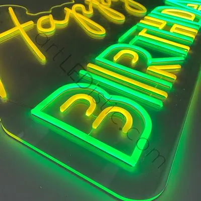 Happy BIRTHDAY - Semn Luminos LED Neon de Inchiriat