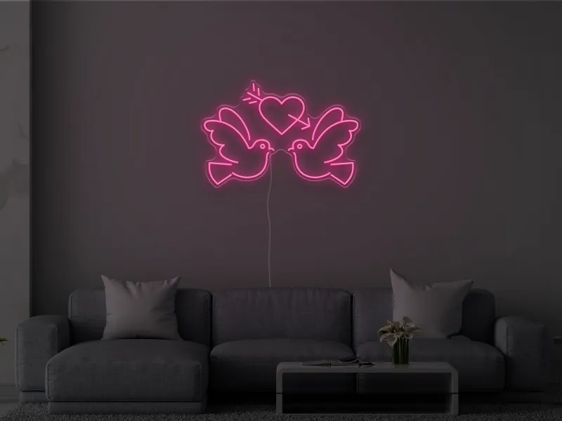 Lovebirds - Semn Luminos LED Neon