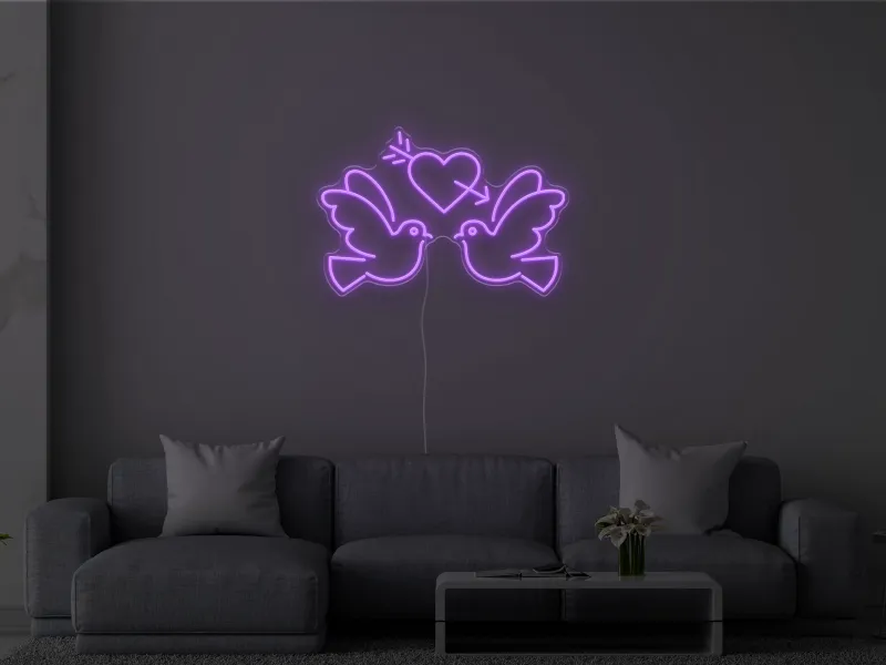 Lovebirds - Semn Luminos LED Neon
