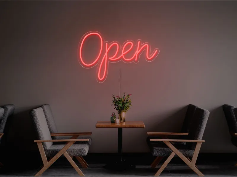 Open - Semn Luminos LED Neon