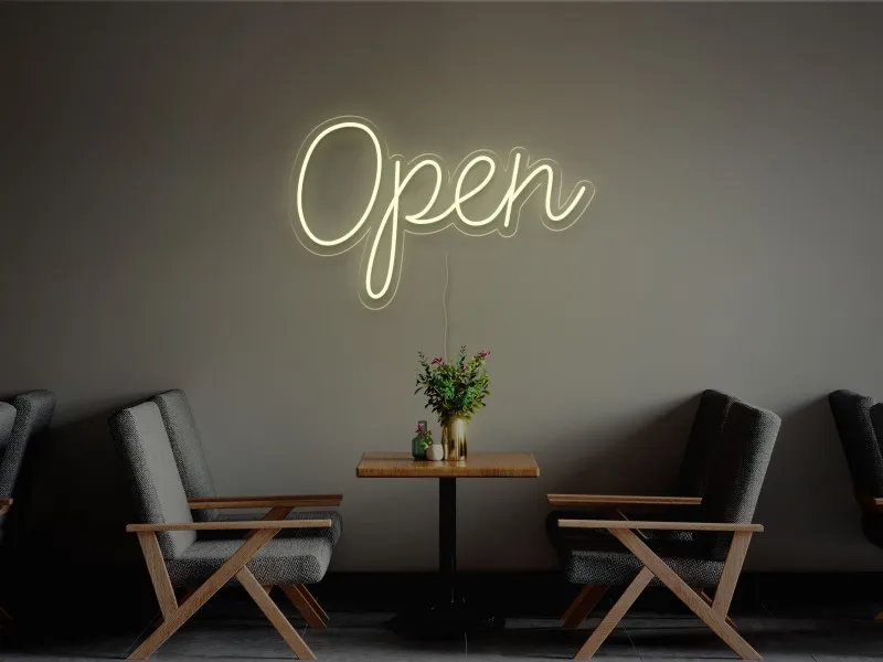 Open - Semn Luminos LED Neon