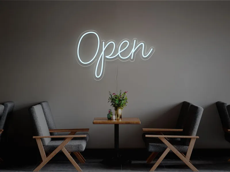 Open - Semn Luminos LED Neon