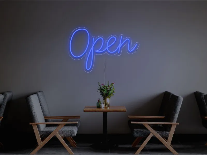 Open - Semn Luminos LED Neon