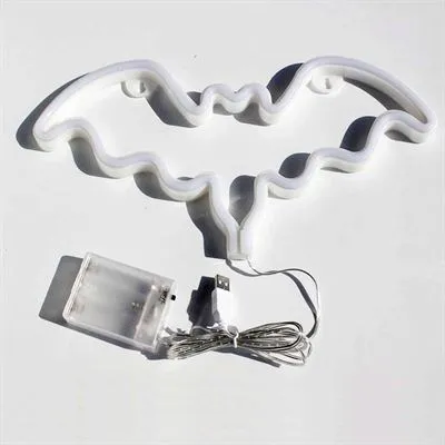 Lampa LED Neon Liliac, Lumina Calda, cu Baterii si cablu USB