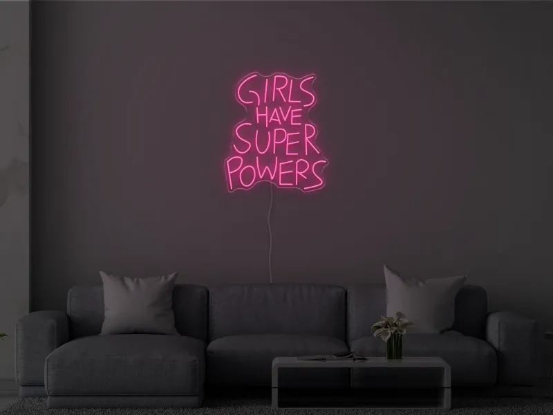 Girls Have Superpowers - Semn Luminos LED Neon