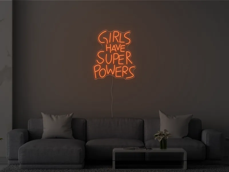 Girls Have Superpowers - Semn Luminos LED Neon