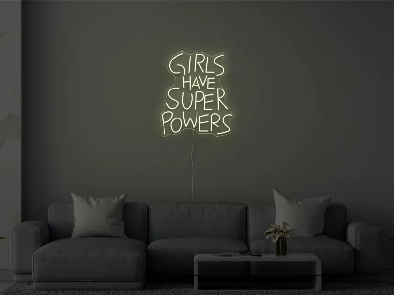 Girls Have Superpowers - Semn Luminos LED Neon