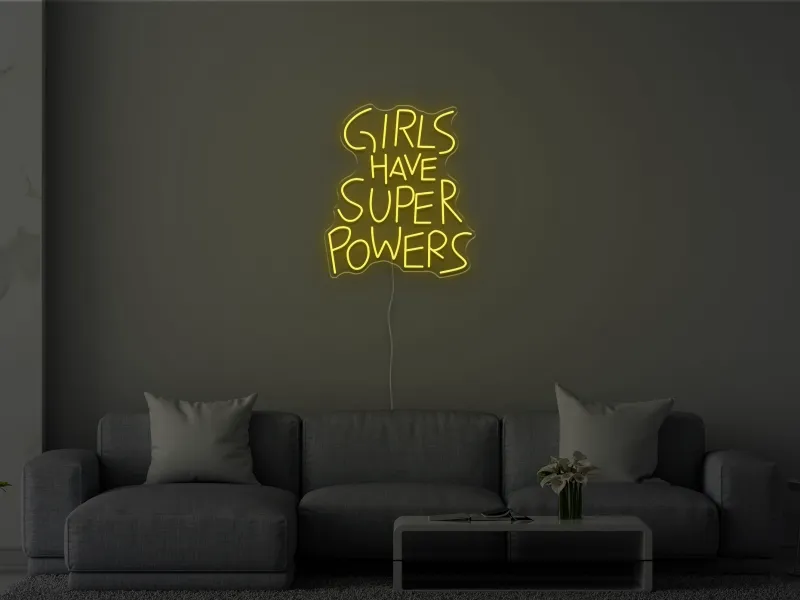 Girls Have Superpowers - Semn Luminos LED Neon