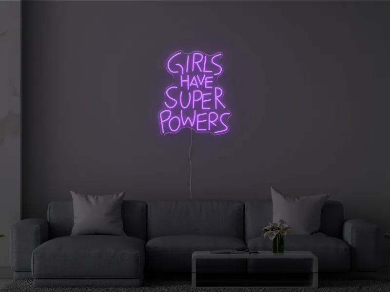 Girls Have Superpowers - Semn Luminos LED Neon