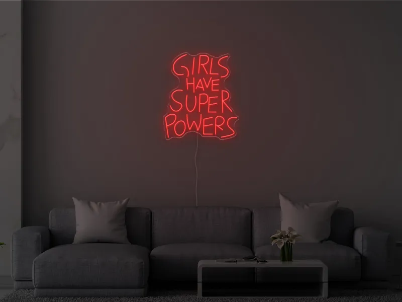 Girls Have Superpowers - Semn Luminos LED Neon