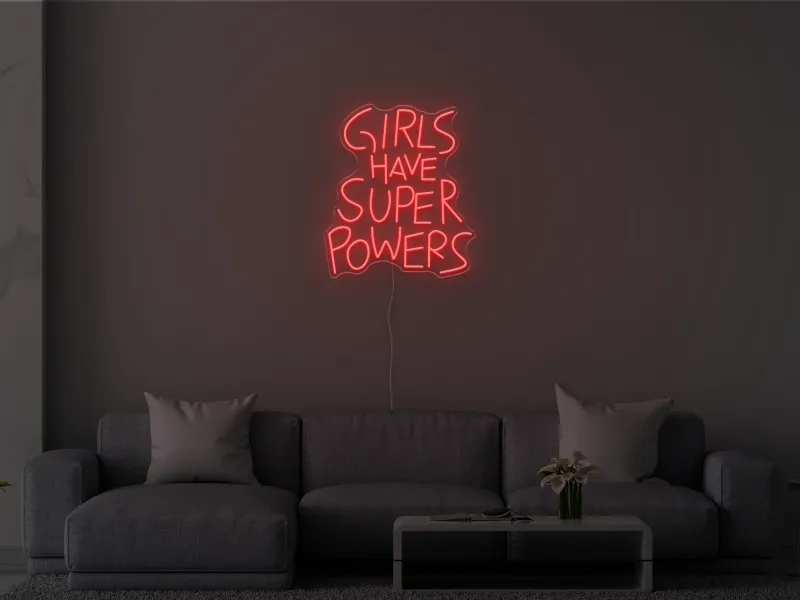 Girls Have Superpowers - Semn Luminos LED Neon