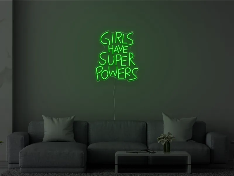 Girls Have Superpowers - Semn Luminos LED Neon