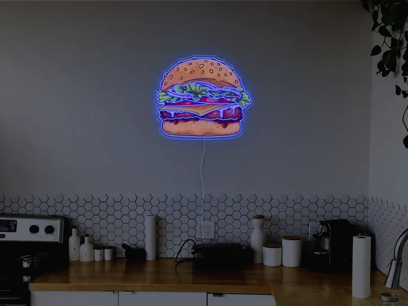 Burger - Semn Luminos LED Neon