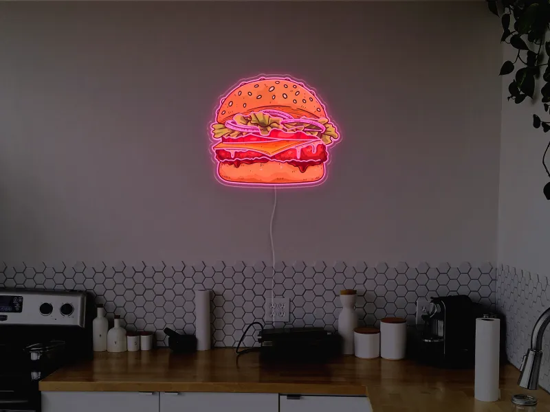 Burger - Semn Luminos LED Neon