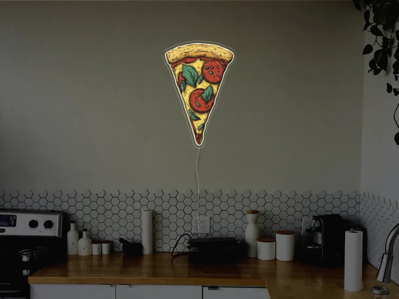 Pizza Slice - Semn Luminos LED Neon