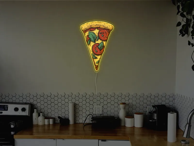 Pizza Slice - Semn Luminos LED Neon
