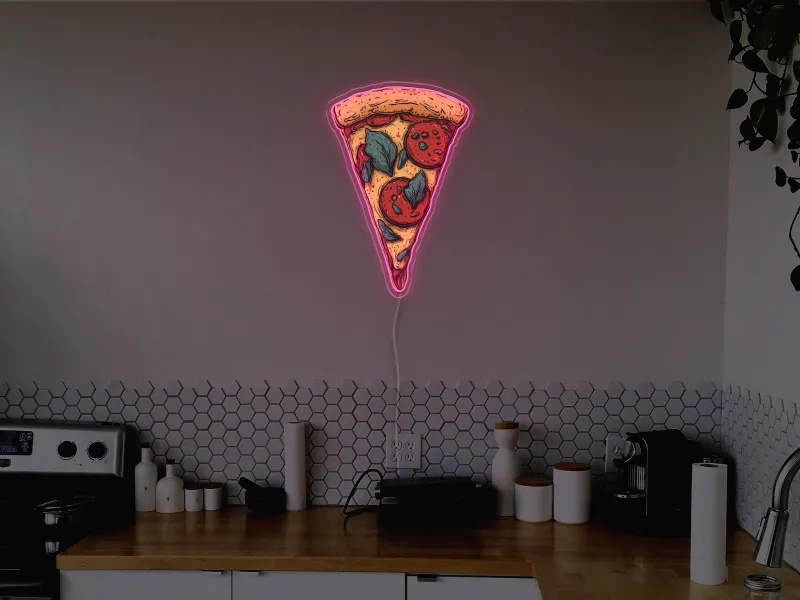 Pizza Slice - Semn Luminos LED Neon