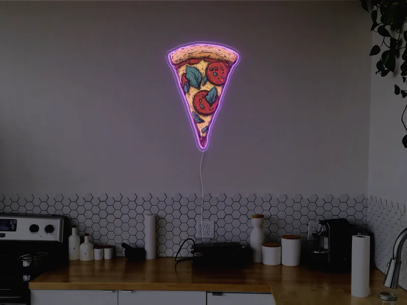 Pizza Slice - Semn Luminos LED Neon
