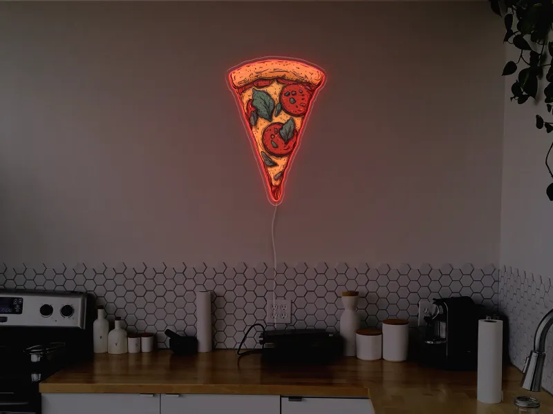 Pizza Slice - Semn Luminos LED Neon