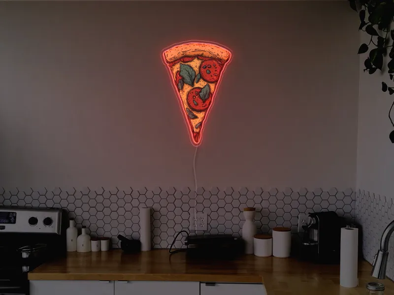 Pizza Slice - Semn Luminos LED Neon