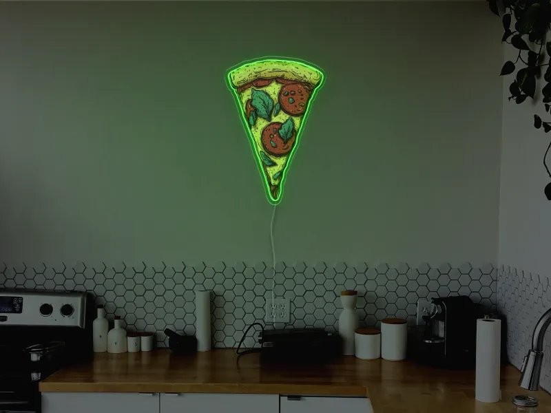 Pizza Slice - Semn Luminos LED Neon