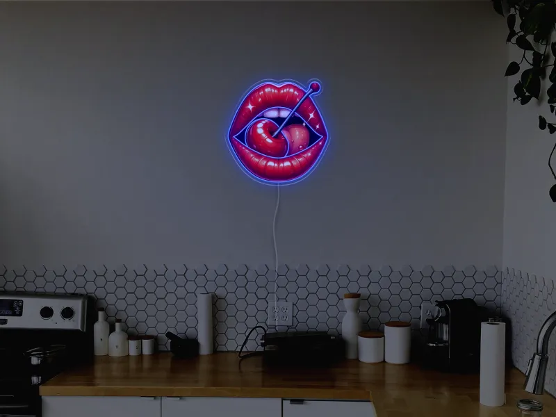 Cherry Lips - Semn Luminos LED Neon