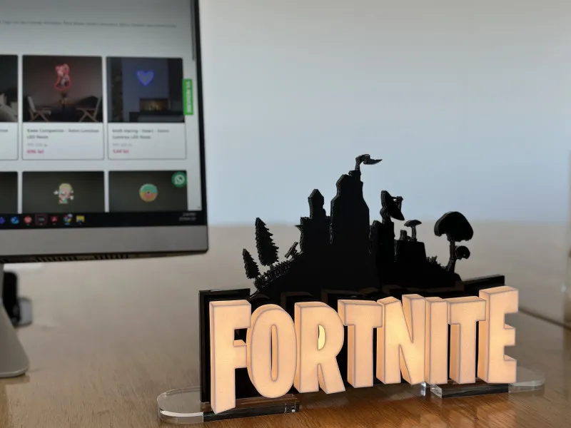 Fortnite - Semn Luminos Printat 3D