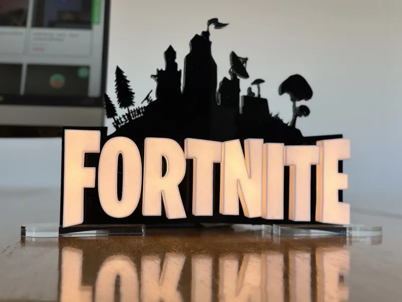 Fortnite - Semn Luminos Printat 3D