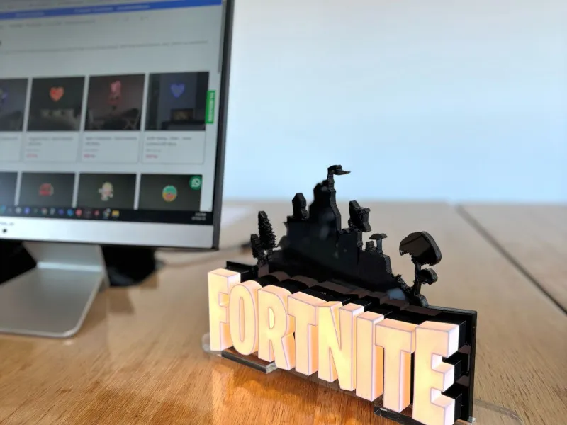Fortnite - Semn Luminos Printat 3D