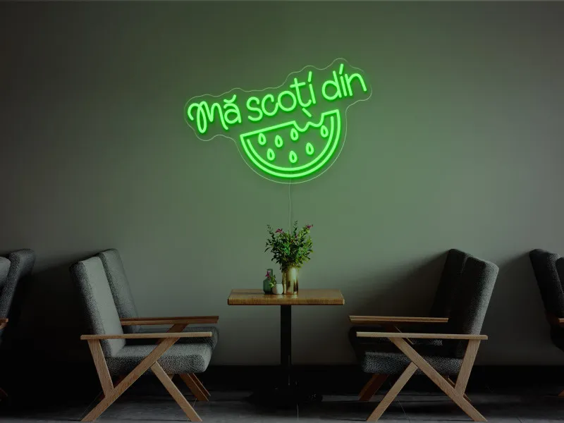Mă scoți din pepeni - Semn Luminos LED Neon