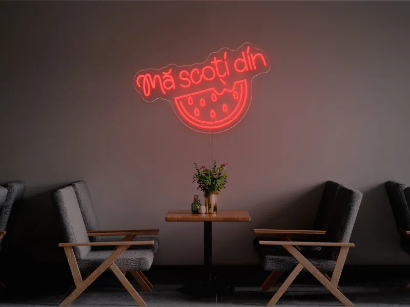 Mă scoți din pepeni - Semn Luminos LED Neon