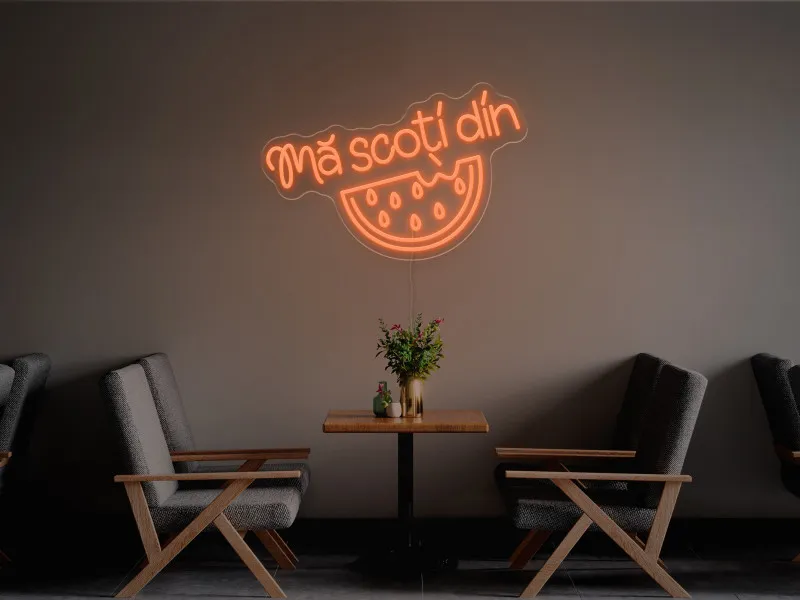 Mă scoți din pepeni - Semn Luminos LED Neon