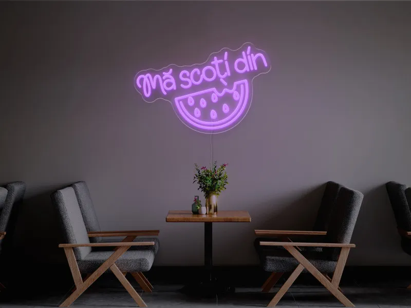 Mă scoți din pepeni - Semn Luminos LED Neon