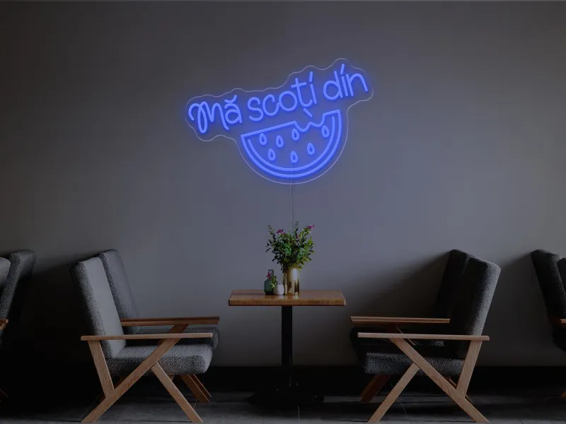 Mă scoți din pepeni - Semn Luminos LED Neon