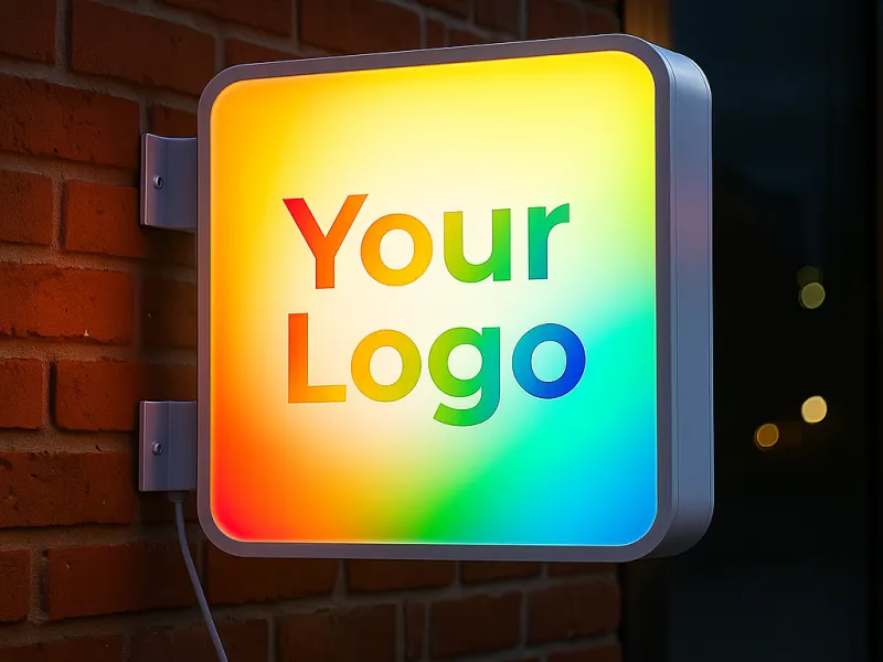 Casetă luminoasă personalizată pătrată – 60x60 cm, lumină alb cald