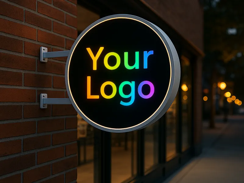 Casetă luminoasă personalizată  rotundă - 50x50 cm cu lumină alb cald