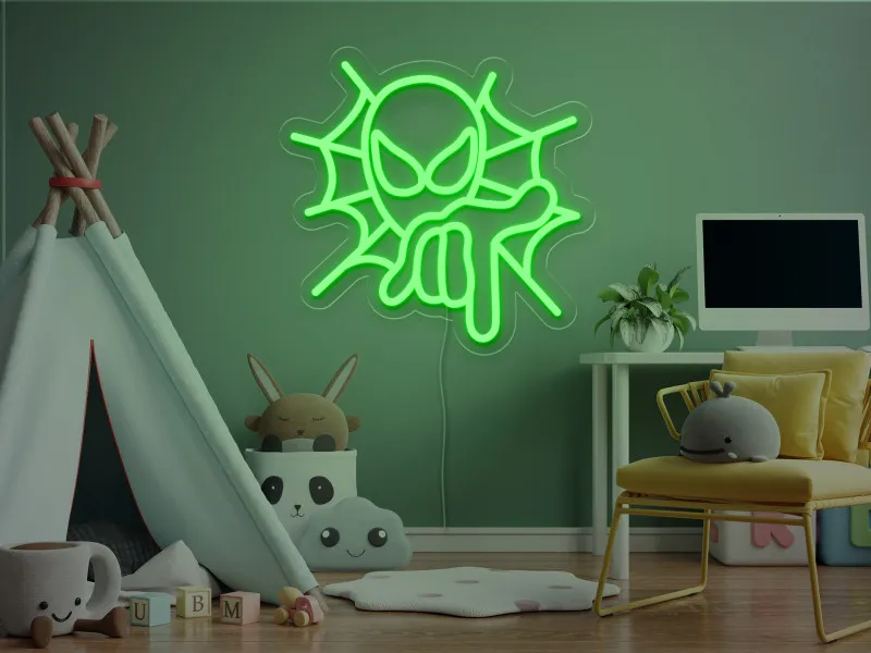 Spiderman-Semn Luminos Led Neon