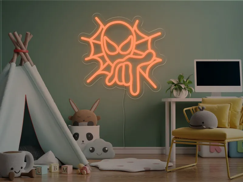 Spiderman-Semn Luminos Led Neon
