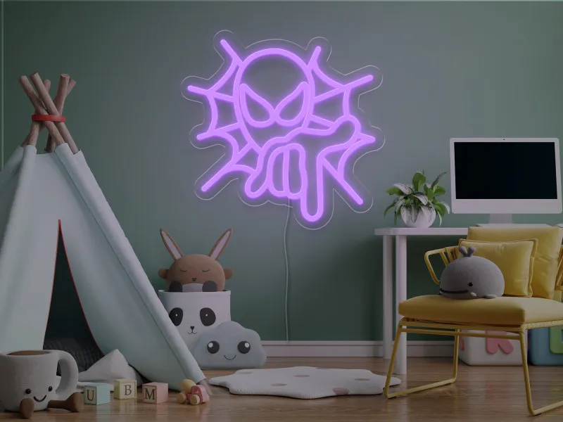 Spiderman-Semn Luminos Led Neon