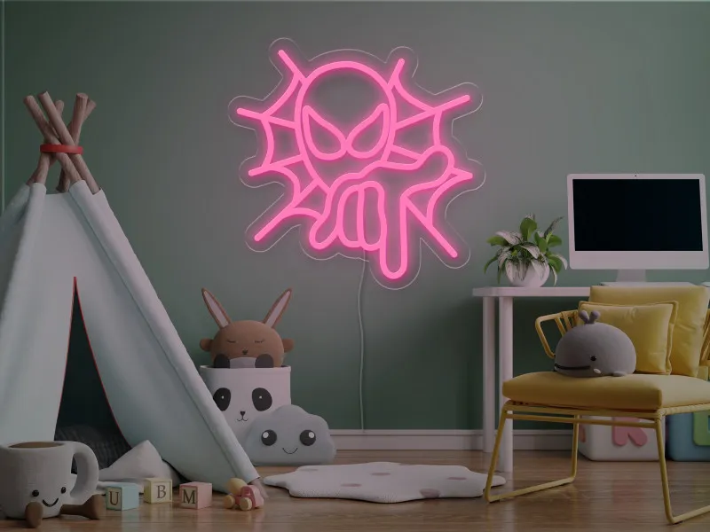 Spiderman-Semn Luminos Led Neon