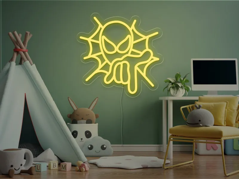 Spiderman-Semn Luminos Led Neon