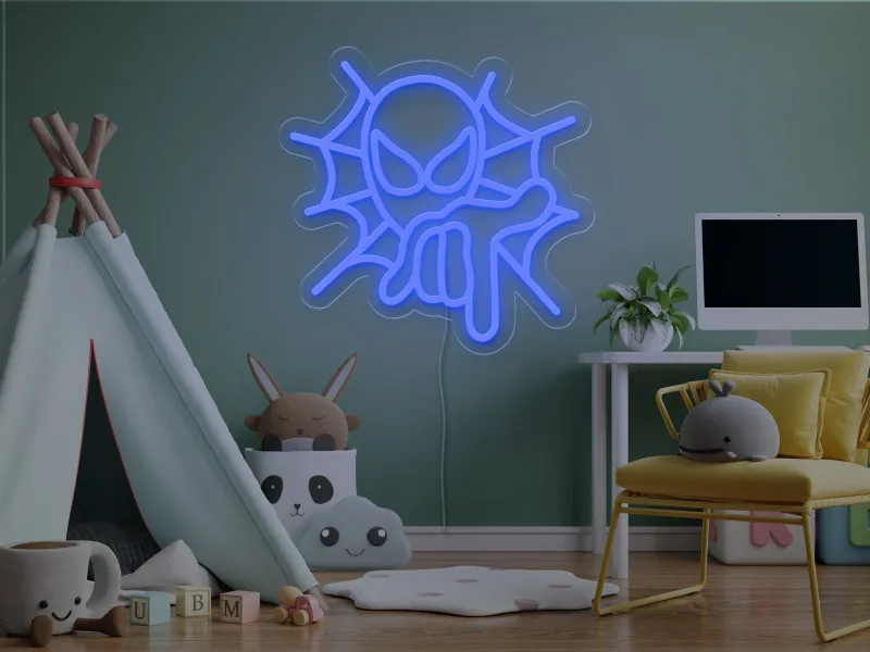 Spiderman-Semn Luminos Led Neon