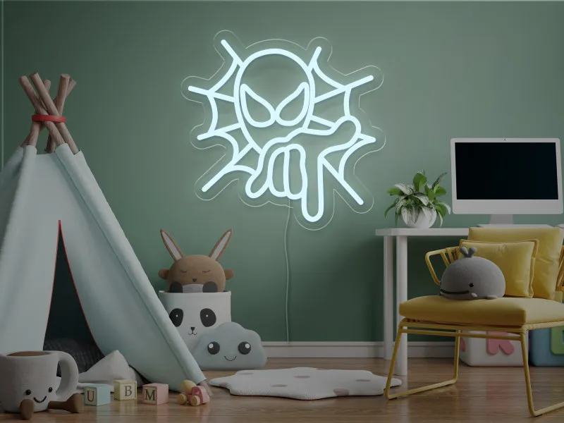 Spiderman-Semn Luminos Led Neon