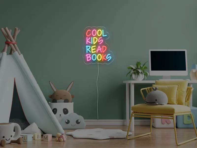Cool Kids Read Books - Semn Luminos LED Neon