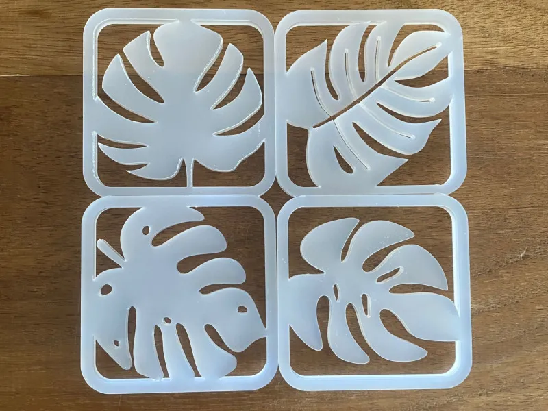 Coastere Plexiglas Transparent Mat – Design Frunză Monstera