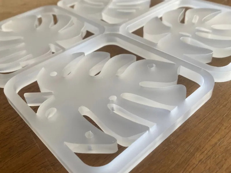 Coastere Plexiglas Transparent Mat – Design Frunză Monstera